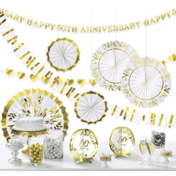 50th Anniversary 10pc Metallic Decorating Kit